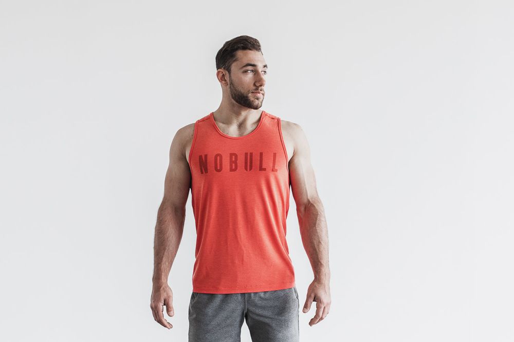 NOBULL Tank Üstleri Erkek - Kırmızı - Turkiye (GUS-378096)